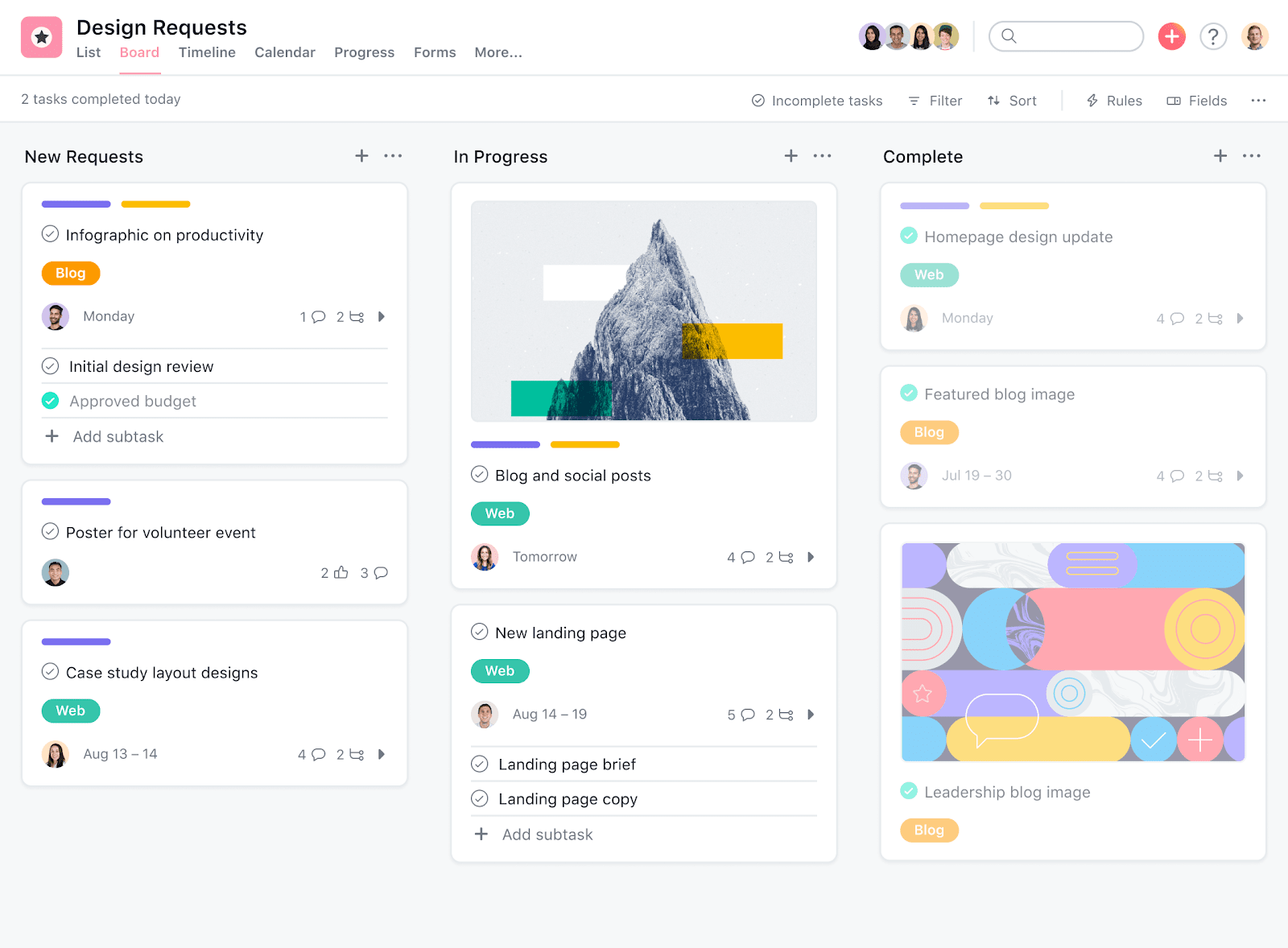 Asana Product Screenshot