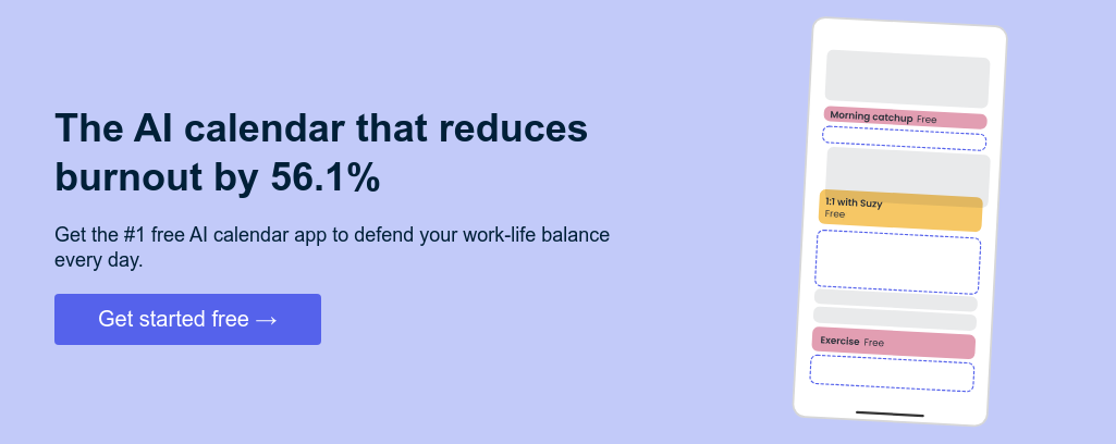 AI calendar that reduces burnout by 56.1%