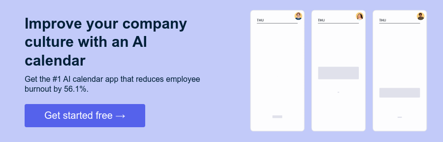 Improve your company culture with an AI calendar